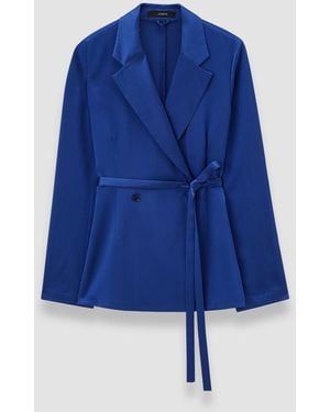 JOSEPH Joubert Silk Satin Jacket - Blue