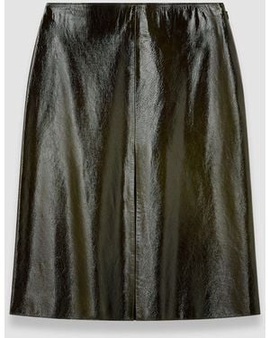JOSEPH Baha Textured Patent Leather Skirt - Green