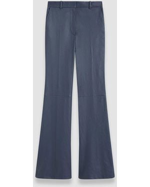 JOSEPH Tafira Leather Stretch Trousers - Blue