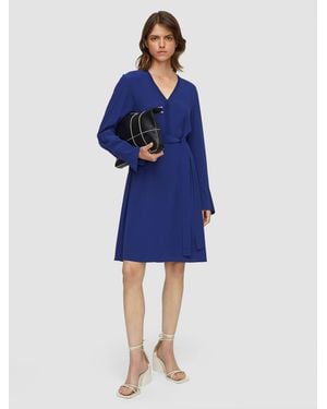 JOSEPH Siam Crepe De Soie Silk Dress - Blue
