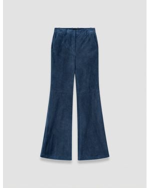 JOSEPH Tafira Suede Stretch Trousers - Blue