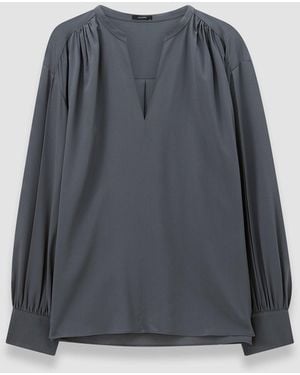 JOSEPH Blondel Crepe De Chine Silk Blouse - Blue
