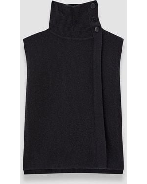 JOSEPH Plastron En Cachemire Brossé - Noir