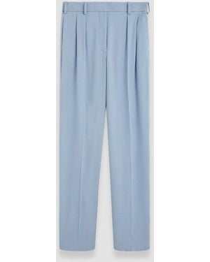 JOSEPH Bucklel Tailoring Crepe Trousers - Blue