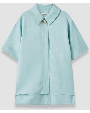 JOSEPH Volu Light Linen Blend Shirt - Blue