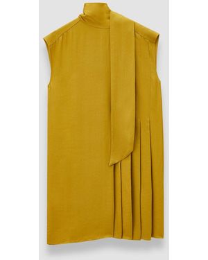 JOSEPH Sandy Light Crepe Dress - Yellow