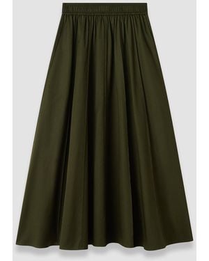 JOSEPH Manar Cotton Sateen Skirt - Green