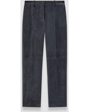 JOSEPH Coleman Suede Stretch Trousers - Blue
