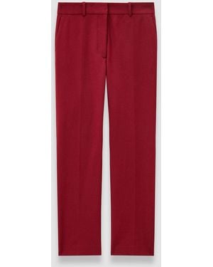 JOSEPH Coleman Gabardine Stretch Trousers - Red