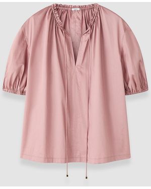 JOSEPH Nador Cotton Sateen Blouse - Pink