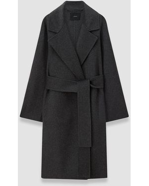 JOSEPH Costa Double Face Cashmere Coat - Black