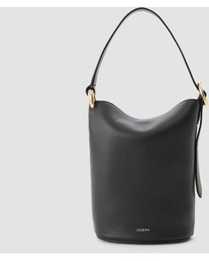 JOSEPH Mini Bucket Leather Bag - Black