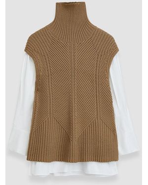 JOSEPH Knit Vest Shirt Set - Natural