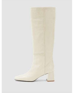 JOSEPH Heeled Knee High Patent Leather Boots - Natural