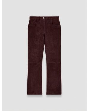 JOSEPH Duke Suede Stretch Trousers - Purple