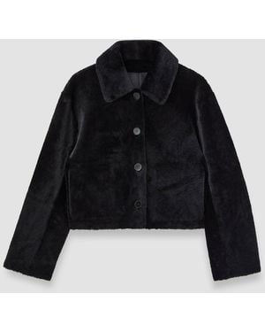 JOSEPH Alloway Reversible Soft Shearling Jacket - Black