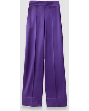 JOSEPH Dijon Double Satin Trousers - Purple
