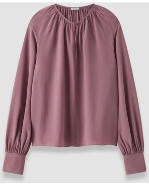 JOSEPH Rina Crepe De Chine Silk Blouse - Purple