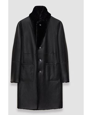 JOSEPH Britanny Reversible Shearling Coat - Black