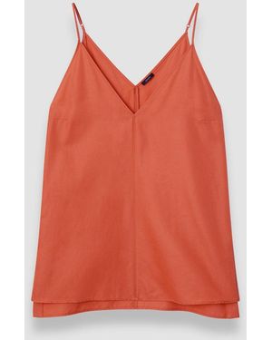 JOSEPH Aragon Soft Cotton Silk Top - Red
