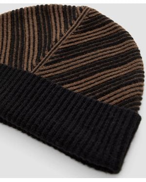 JOSEPH Chevron Ribbed Hat - Black