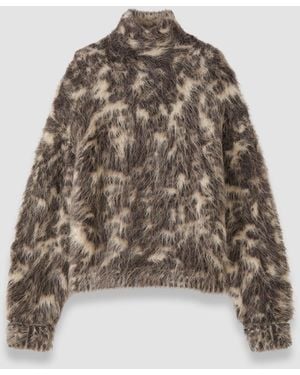 JOSEPH Pull Esme En Alpaga Duveteux - Marron