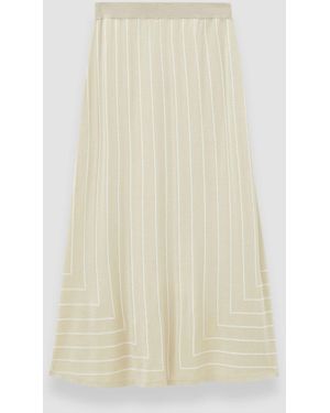 JOSEPH Geometric Jacquard Silk Blend Skirt - Natural