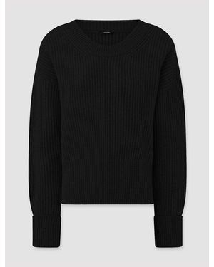 JOSEPH Cardigan Stitch Jumper - Black
