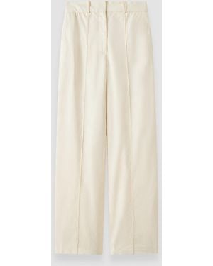 JOSEPH Jnane Cotton Linen Trousers - White