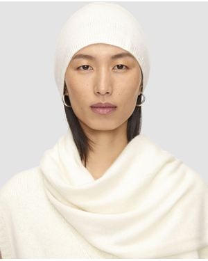 JOSEPH Light Pure Cashmere Hat - Natural