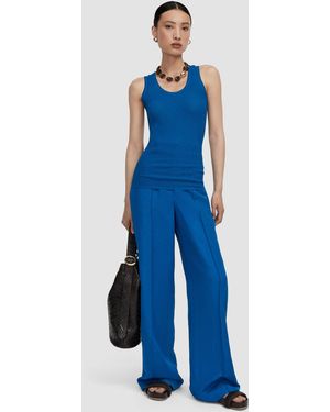 JOSEPH Bayt Crinkle Viscose Vest Top - Blue