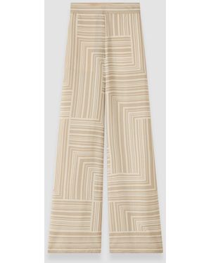 JOSEPH Dijon Printed Silk Trousers - Natural