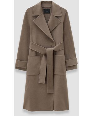JOSEPH Arline Double Face Cashmere Coat - Natural