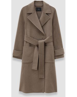 JOSEPH Arline Double Face Cashmere Coat - Natural
