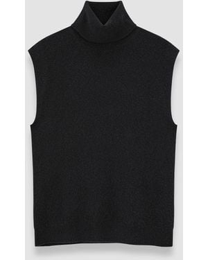 JOSEPH Gilet En Cachemire Brossé - Noir