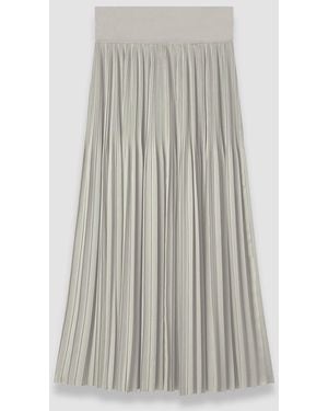 JOSEPH Rabat Pleated Satin Skirt - White