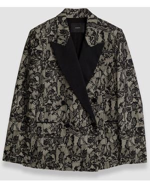 JOSEPH Jaden Patchwork Lace Jacket - Black