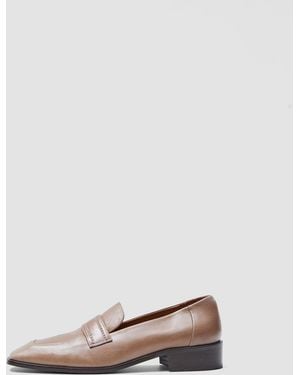 JOSEPH Leather Penny Loafers - White