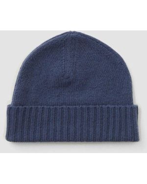 JOSEPH Open Cashmere Hat - Blue