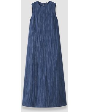 JOSEPH Dion Fluid Crinkle Dress - Blue