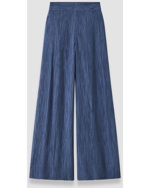 JOSEPH Selene Fluid Crinkle Trousers - Blue