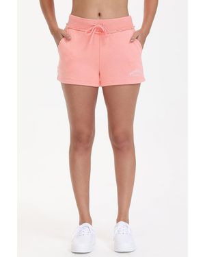 Juicy Couture French Terry Embroidered Shorts - Pink