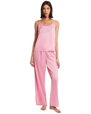 Juicy Couture Satin Cami Pj Set - Red