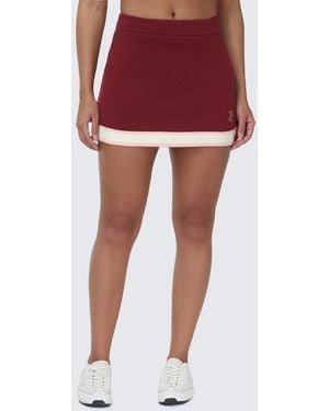 Juicy Couture Small Bling Knit Mini Skirt - Red