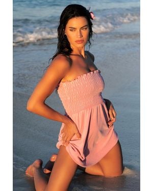 Juicy Couture Towel Terry Smocked Dress - Gray