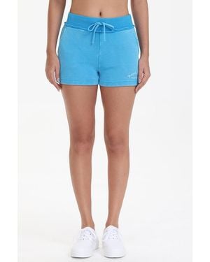 Juicy Couture French Terry Embroidered Shorts - Blue