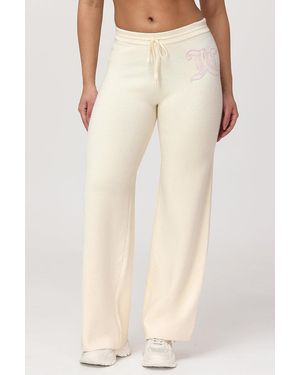 Juicy Couture Knit Wide Leg Pants - Natural
