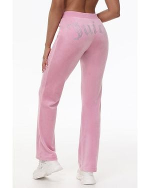 Juicy Couture Og Big Bling Velour Track Pants - Pink