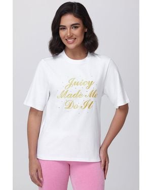 Juicy Couture Made Me Do It Heritage Oversized Tee - Pink