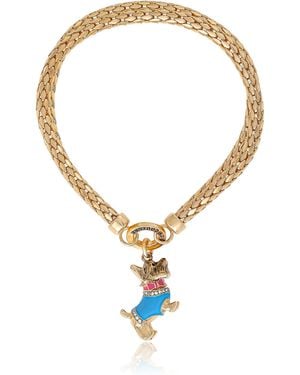 Juicy Couture Double Chain Bracelet With Dog Charm - Brown
